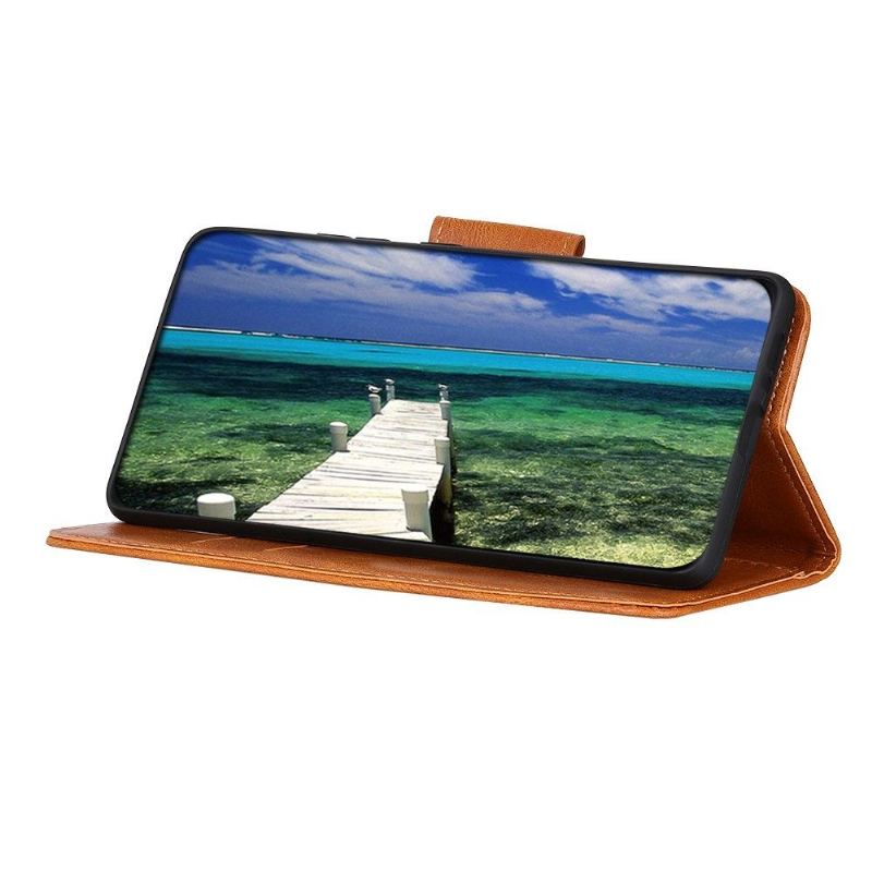 Skórzany Futerał do Realme 8 / 8 Pro Etui Folio Faux Leather Folio Stand Funkcja