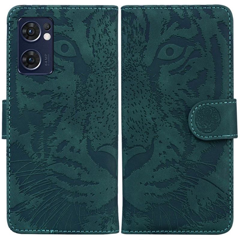 Etui Folio do Oppo Find X5 Lite Exbossed Tiger