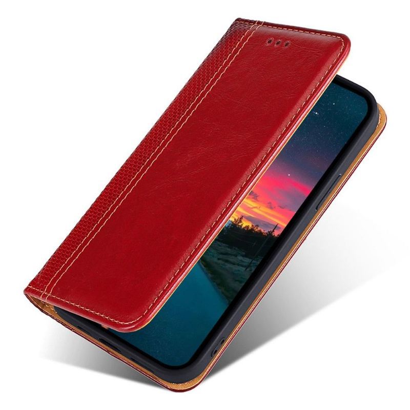 Etui Folio do Oppo Find X5 Lite Skórzany Futerał Flip Folio Stitching