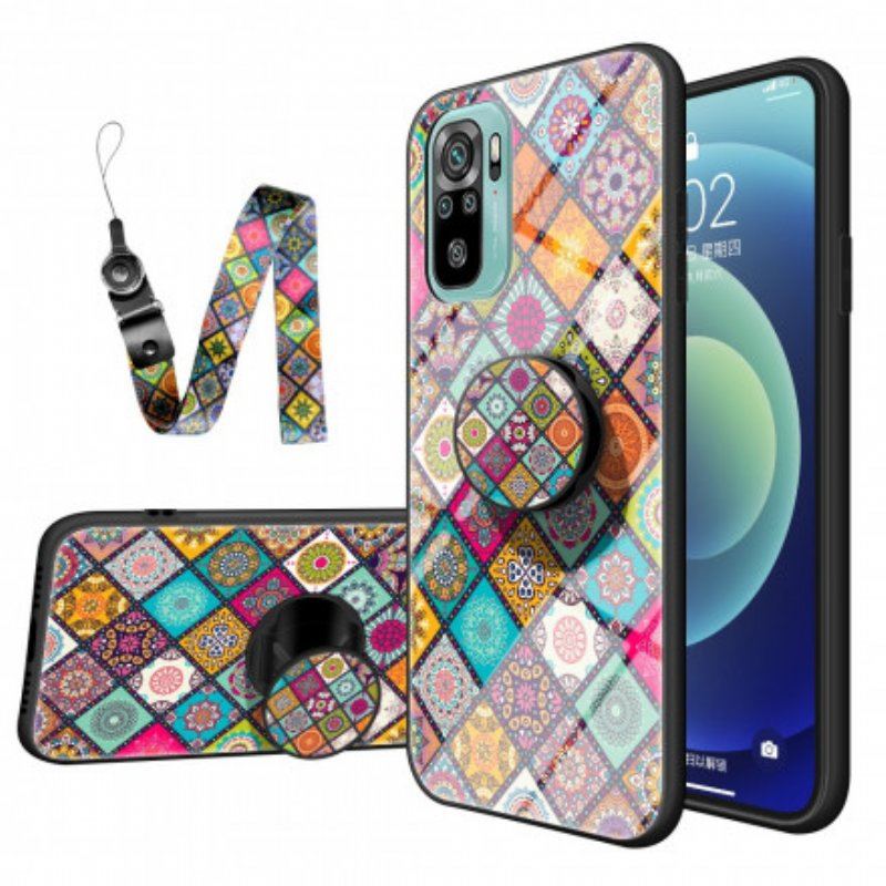 Etui do Xiaomi Redmi Note 10 / 10S Patchworkowy Uchwyt Magnetyczny