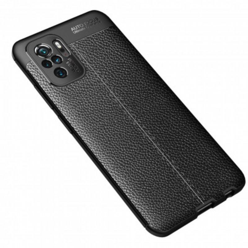 Etui do Xiaomi Redmi Note 10 / 10S Podwójna Linia Liczi Z Efektem Skóry