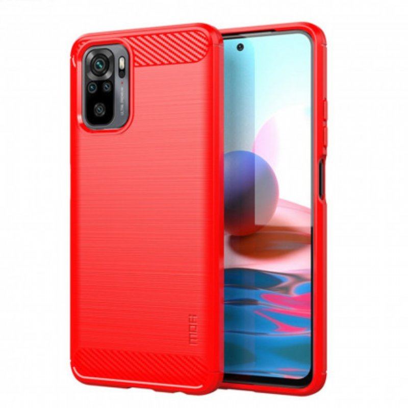 Etui do Xiaomi Redmi Note 10 / 10S Szczotkowane Włókno Węglowe Mofi