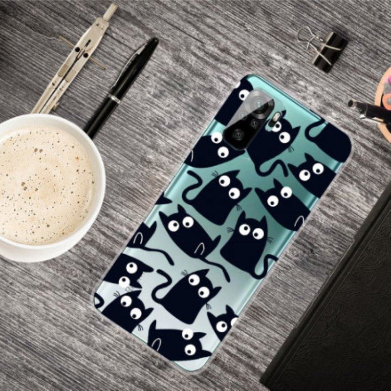 Etui do Xiaomi Redmi Note 10 / 10S Wiele Czarnych Kotów