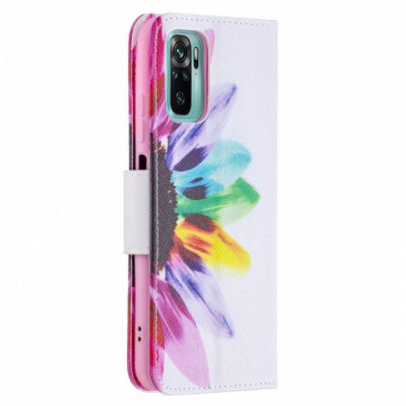 Etui Folio do Xiaomi Redmi Note 10 / 10S Akwarela Kwiat