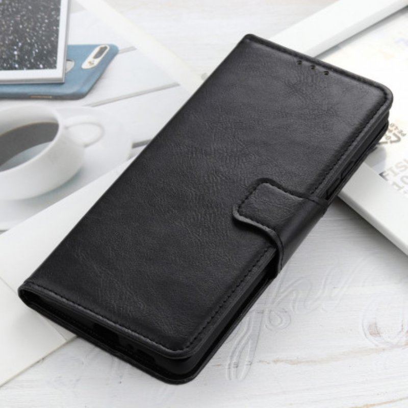 Etui Folio do Xiaomi Redmi Note 10 / 10S Dwustronne Zapięcie Z Efektem Skóry