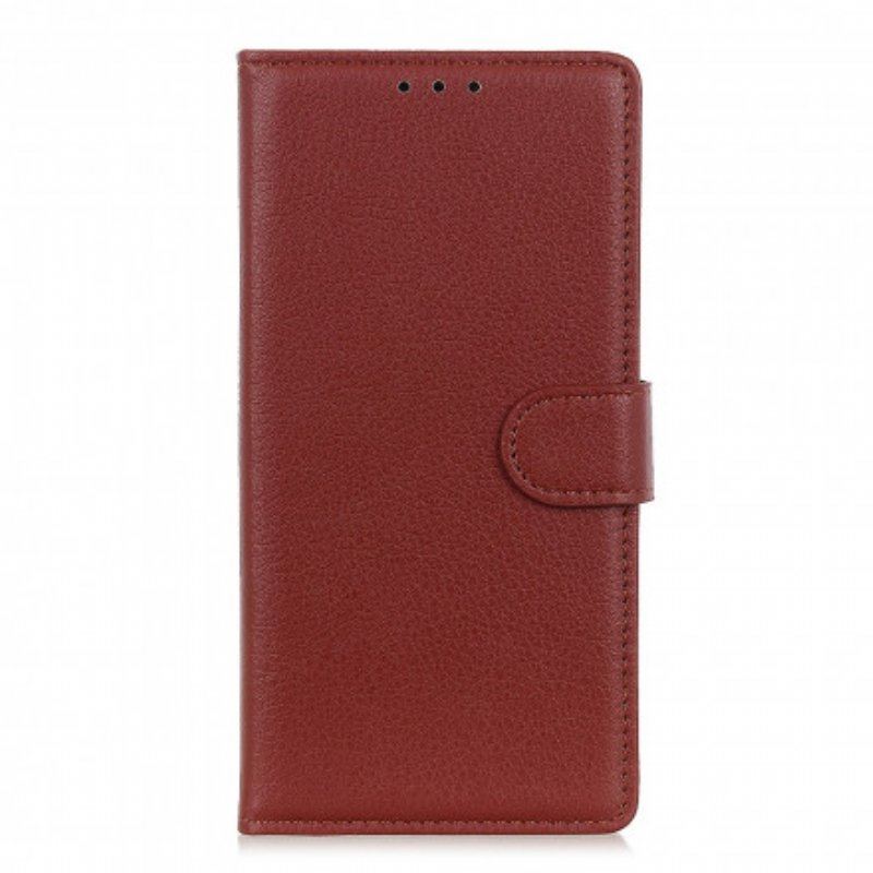 Etui Folio do Xiaomi Redmi Note 10 / 10S Efekt Skóry Liczi Premium