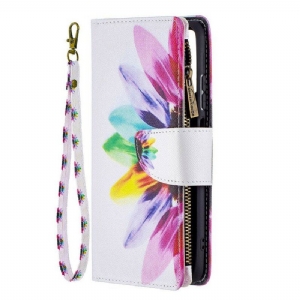 Etui Folio do Xiaomi Redmi Note 10 / 10S Kieszonka Zapinana Na Zamek W Kwiaty