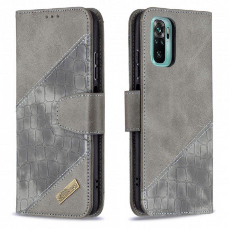 Etui Folio do Xiaomi Redmi Note 10 / 10S Klasyczny Efekt Skóry Krokodyla