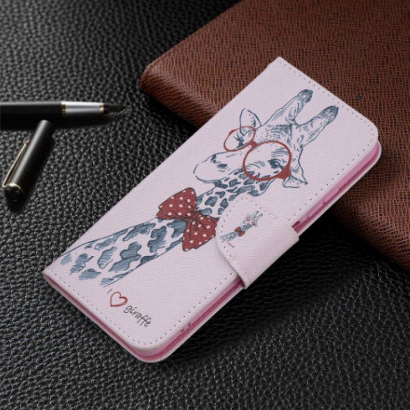 Etui Folio do Xiaomi Redmi Note 10 / 10S Mądra Żyrafa