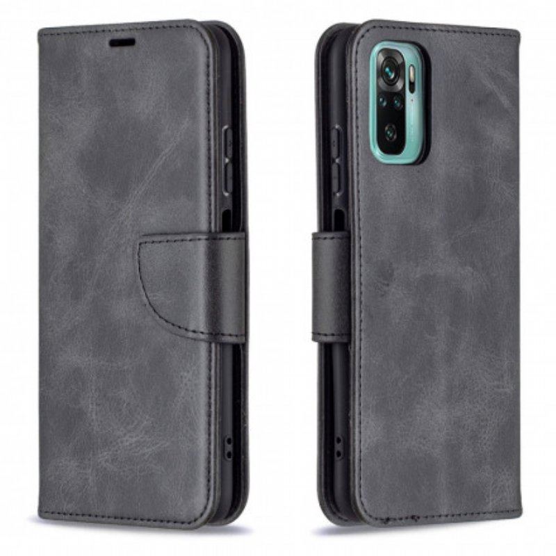 Etui Folio do Xiaomi Redmi Note 10 / 10S Skórzany Futerał Gładka Klapa Ukośna