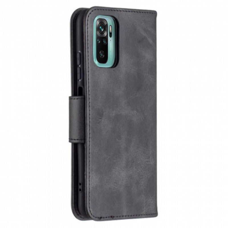 Etui Folio do Xiaomi Redmi Note 10 / 10S Skórzany Futerał Gładka Klapa Ukośna