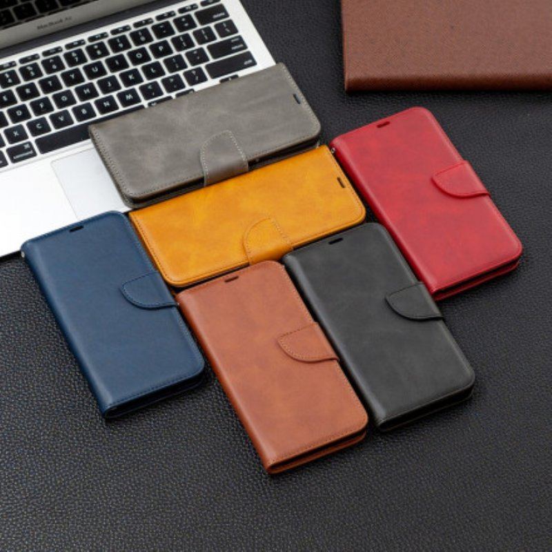 Etui Folio do Xiaomi Redmi Note 10 / 10S Skórzany Futerał Gładka Klapa Ukośna