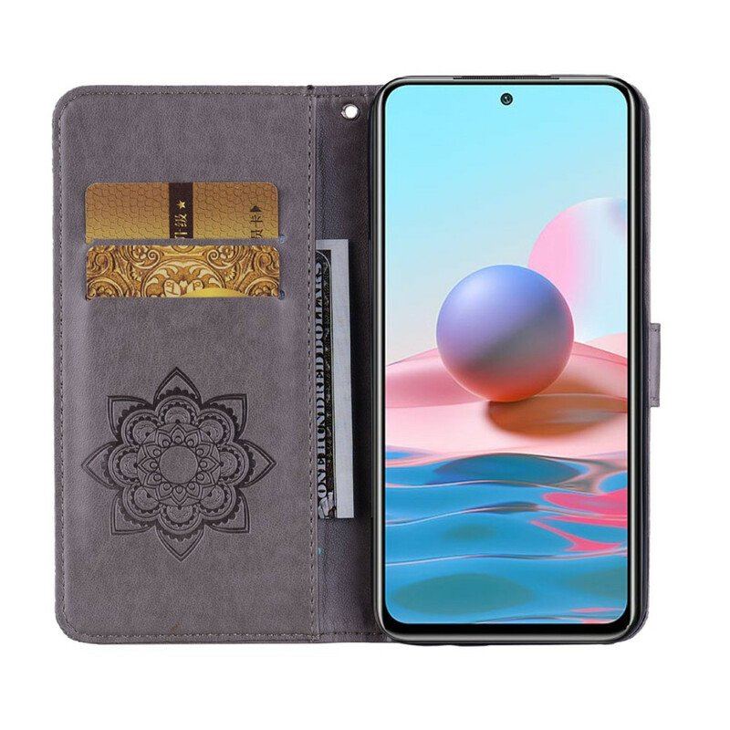 Etui Folio do Xiaomi Redmi Note 10 / 10S Sowa Mandala I Smycz