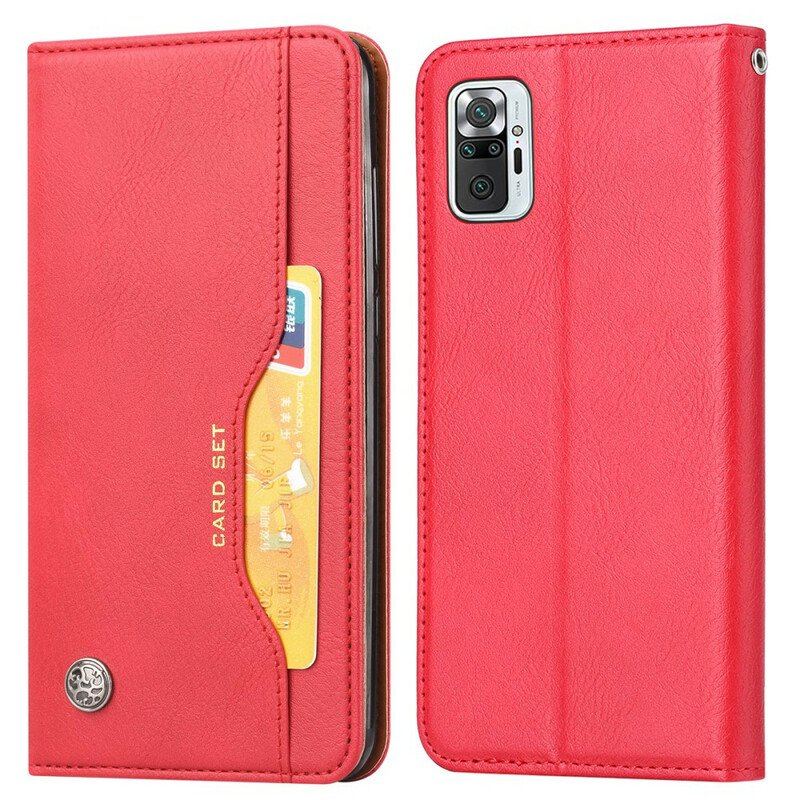 Etui Na Telefon do Xiaomi Redmi Note 10 / 10S Etui Folio Etui Na Karty Ze Sztucznej Skóry