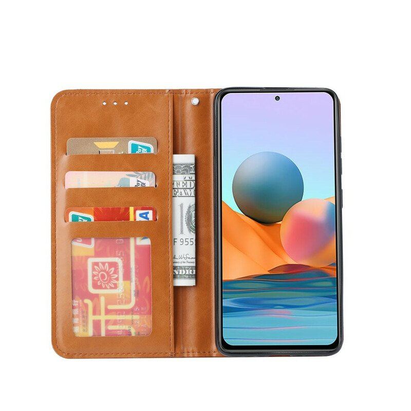 Etui Na Telefon do Xiaomi Redmi Note 10 / 10S Etui Folio Etui Na Karty Ze Sztucznej Skóry