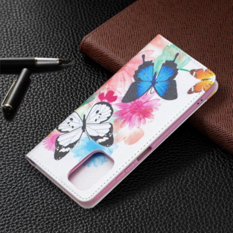 Etui Na Telefon do Xiaomi Redmi Note 10 / 10S Etui Folio Kolorowe Motyle