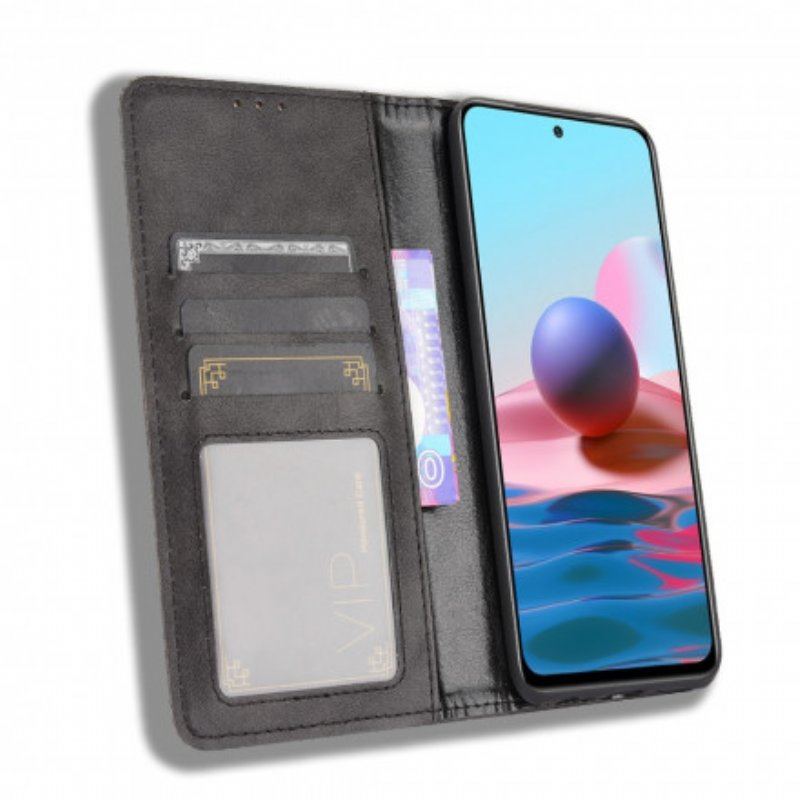 Etui Na Telefon do Xiaomi Redmi Note 10 / 10S Etui Folio Stylizowany Efekt Skóry W Stylu Vintage