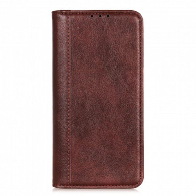 Etui Na Telefon do Xiaomi Redmi Note 10 / 10S Etui Folio Wersja Ze Skóry Split Litchi