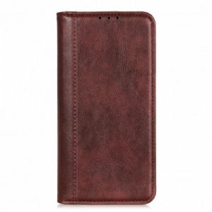 Etui Na Telefon do Xiaomi Redmi Note 10 / 10S Etui Folio Wersja Ze Skóry Split Litchi