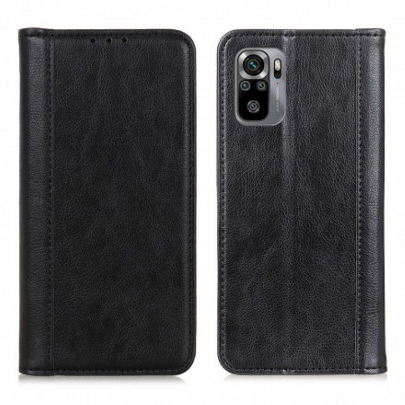 Etui Na Telefon do Xiaomi Redmi Note 10 / 10S Etui Folio Wersja Ze Skóry Split Litchi