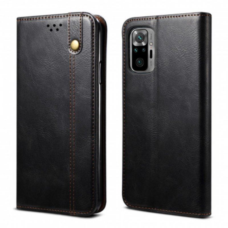 Etui Na Telefon do Xiaomi Redmi Note 10 / 10S Etui Folio Woskowana Sztuczna Skóra