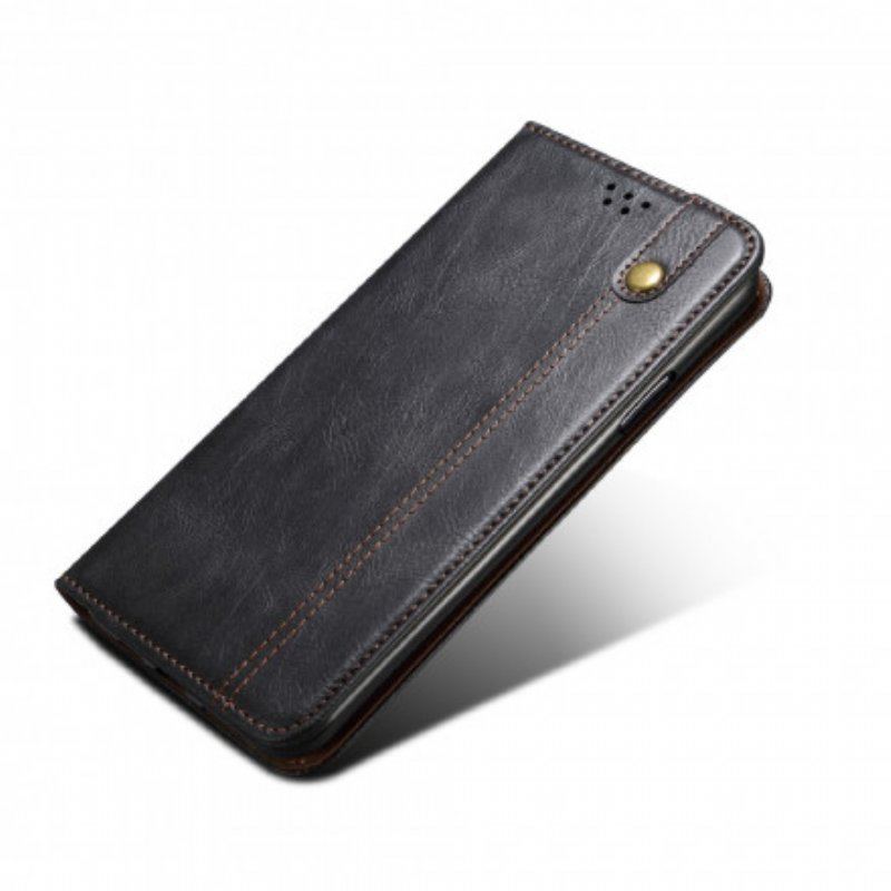 Etui Na Telefon do Xiaomi Redmi Note 10 / 10S Etui Folio Woskowana Sztuczna Skóra