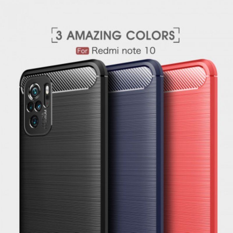 Futerały do Xiaomi Redmi Note 10 / 10S Szczotkowane Włókno Węglowe