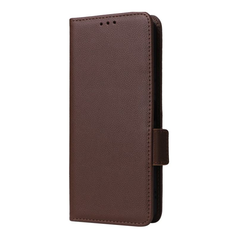 Etui Folio Motorola Edge 50 Ultra Sztuczna Skóra Litchi Z Paskiem