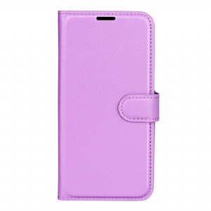 Etui Folio Oppo Reno 12 Pro 5g Klasyczna Sztuczna Skóra Litchi Etui Ochronne