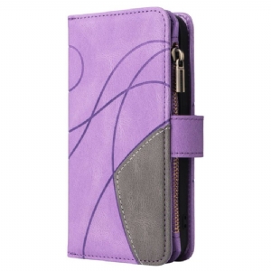 Etui Folio Oppo Reno 12 Pro 5g Portfel Z Falistymi Liniami Etui Ochronne