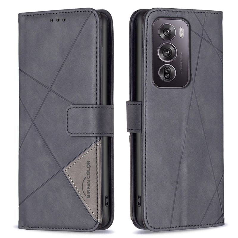 Etui Folio Oppo Reno 12 Pro 5g Wzór Geometryczny Binfen Kolor Etui Ochronne