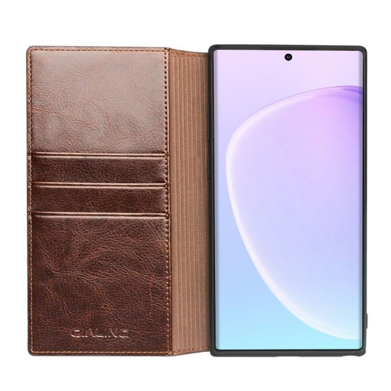 Case do Samsung Galaxy Note 10 Biznes Ręcznie Robiona Prawdziwa Skóra