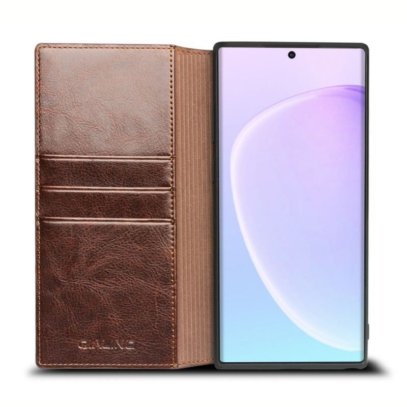 Case do Samsung Galaxy Note 10 Biznes Ręcznie Robiona Prawdziwa Skóra