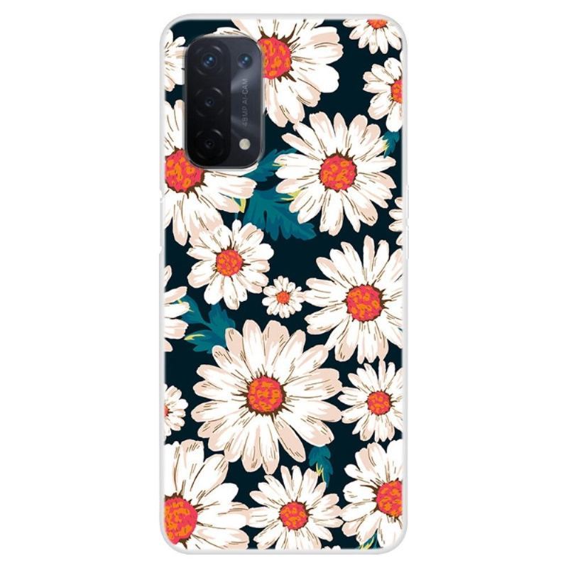 Etui do Oppo A74 5G / A54 5G Biznes Stokrotki