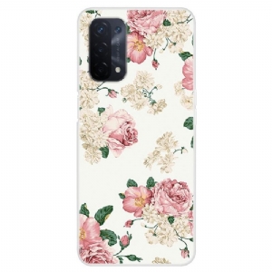 Etui do Oppo A74 5G / A54 5G Kwiaty