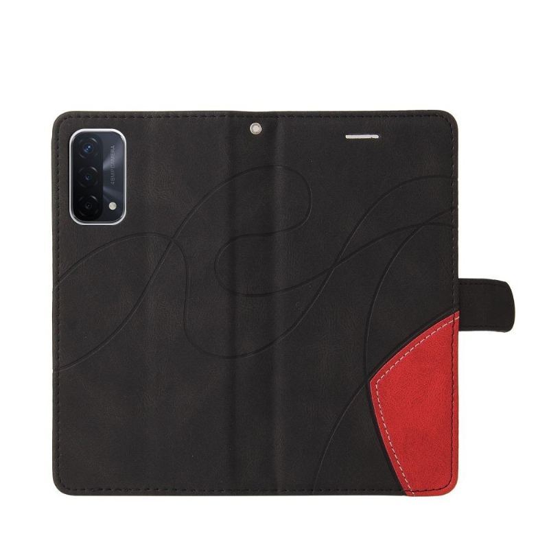 Etui Folio do Oppo A74 5G / A54 5G Bicolor Artystyczny