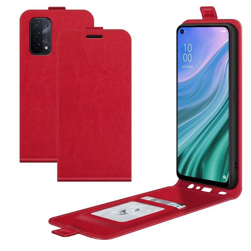 Etui Folio do Oppo A74 5G / A54 5G Classic Skórzany Futerał Ze Sztucznej Skóry W Pionie