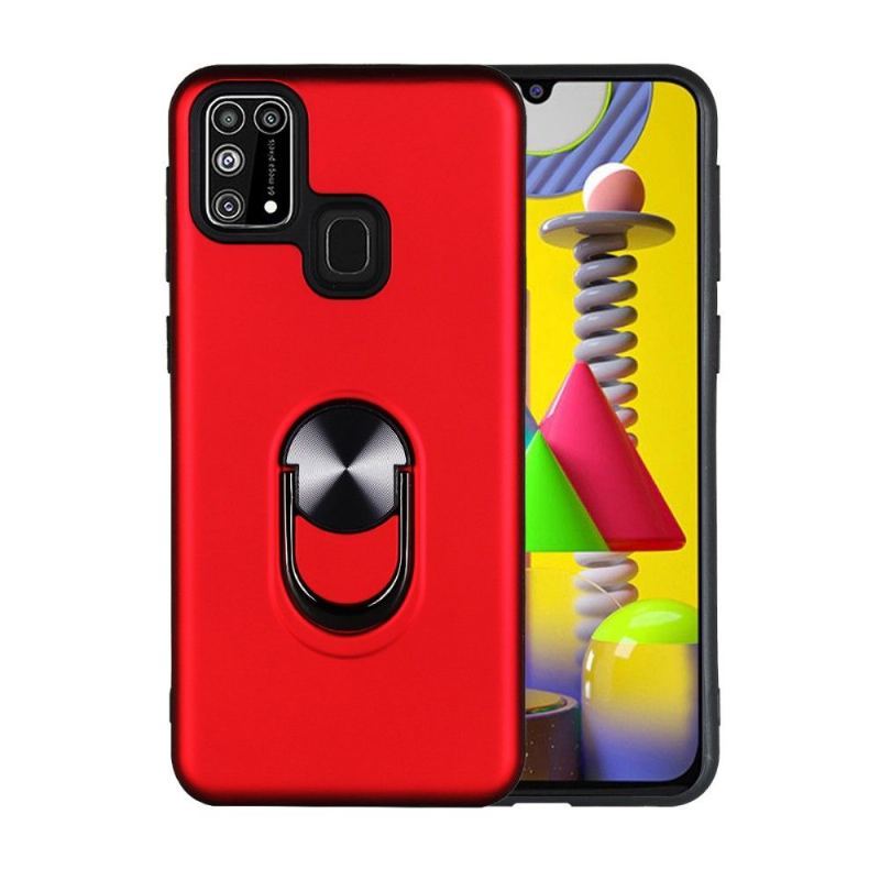 Etui do Samsung Galaxy M31 Biznes Matte Effect Ze Wsparciem Z Tyłu