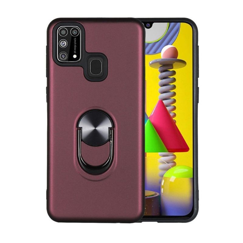 Etui do Samsung Galaxy M31 Biznes Matte Effect Ze Wsparciem Z Tyłu