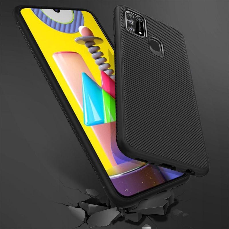 Etui do Samsung Galaxy M31 Żebrowany Efekt Elastyczny