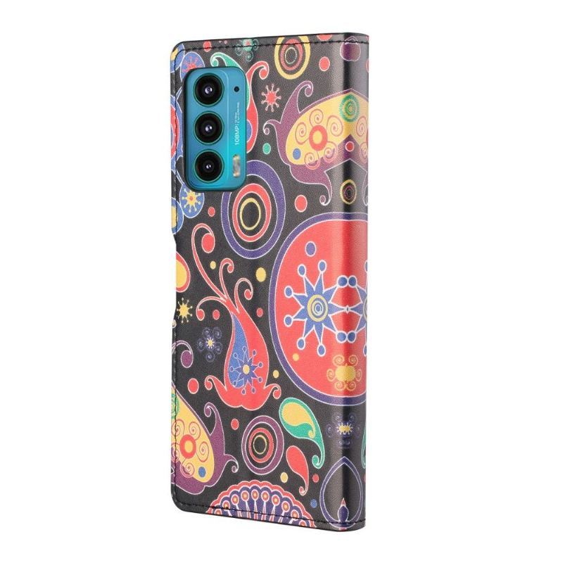 Etui Folio do Motorola Edge 20 Classic Paisley Kwiaty