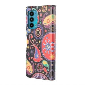 Etui Folio do Motorola Edge 20 Classic Paisley Kwiaty