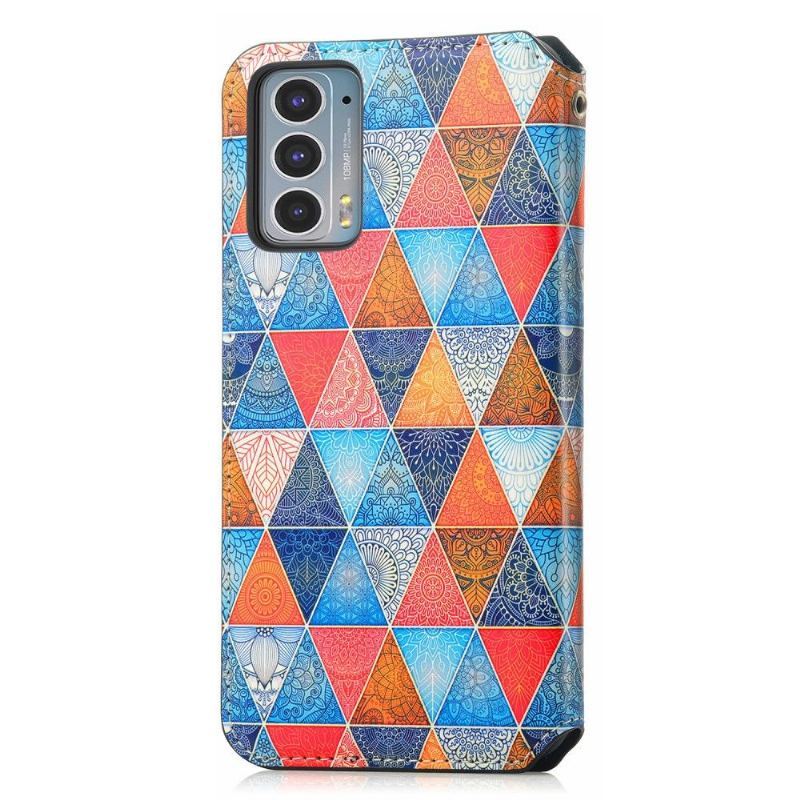 Etui Folio do Motorola Edge 20 Kalejdoskop Mandala