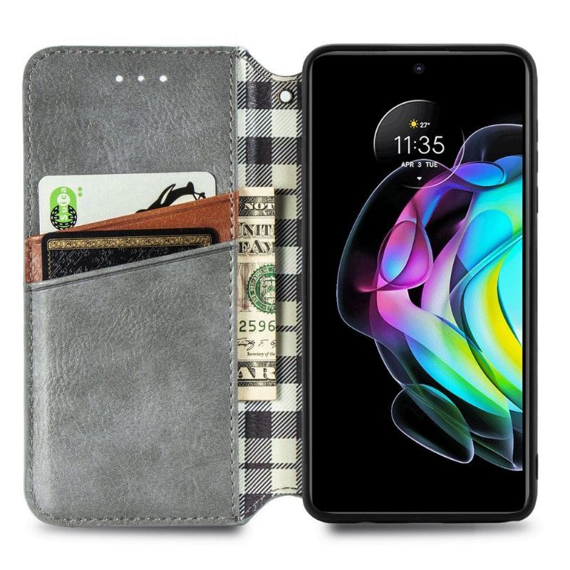 Etui Folio do Motorola Edge 20 Kub Design Posiadacz Karty