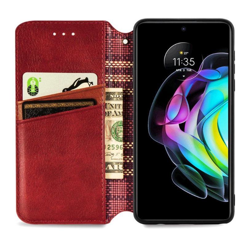 Etui Folio do Motorola Edge 20 Kub Design Posiadacz Karty