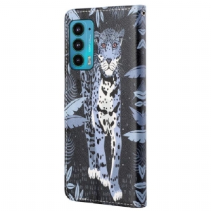 Etui Folio do Motorola Edge 20 Leopard