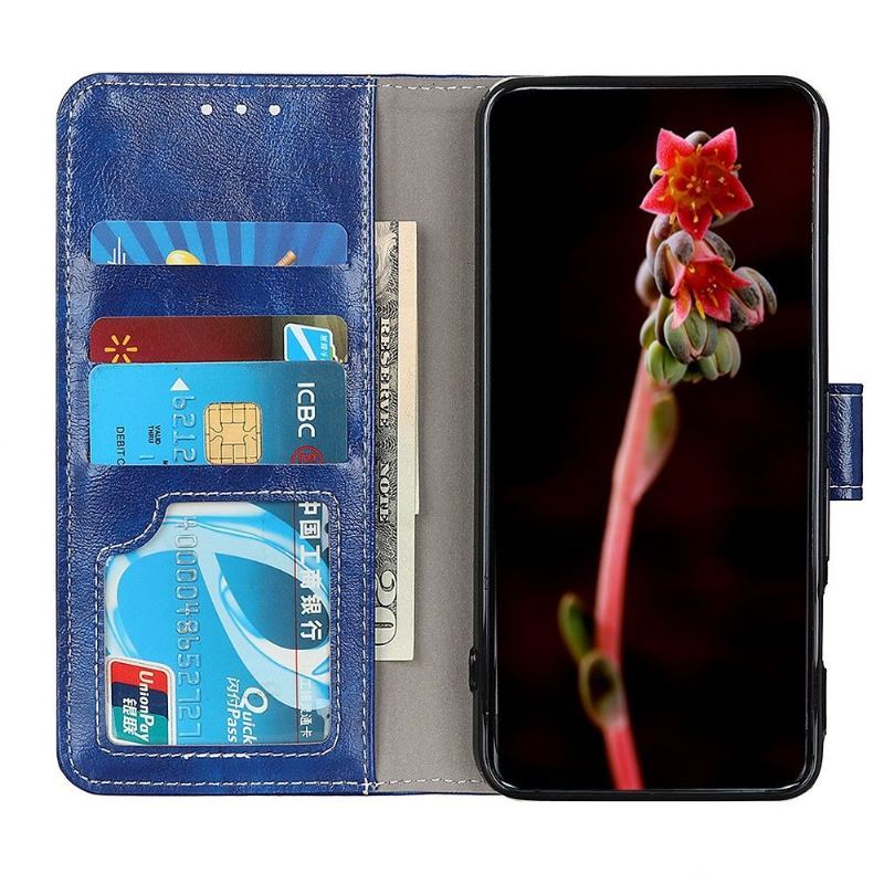 Etui Folio do Motorola Edge 20 Luksusowe Szwy Z Efektem Skóry