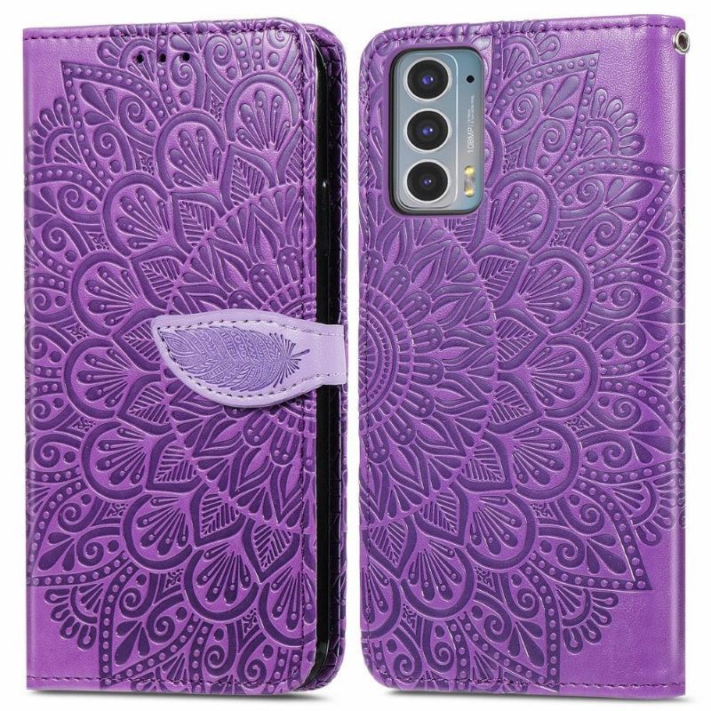 Etui Folio do Motorola Edge 20 Mandala Liść