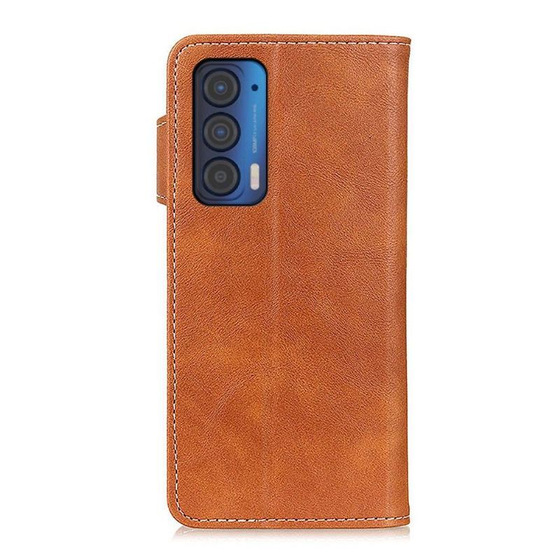 Etui Folio do Motorola Edge 20 S Kształt Odsłonięte Szwy