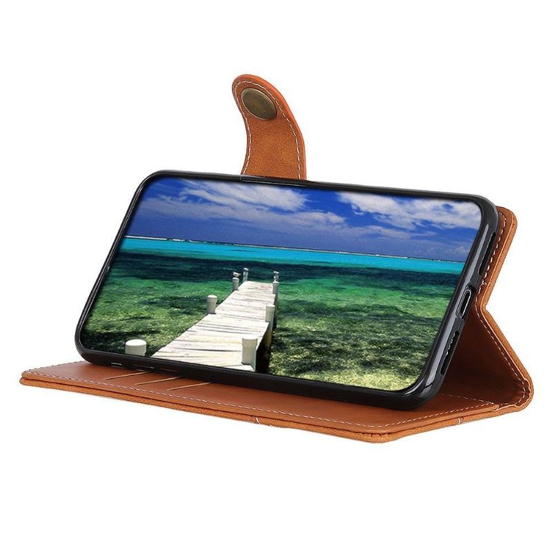 Etui Folio do Motorola Edge 20 S Kształt Odsłonięte Szwy